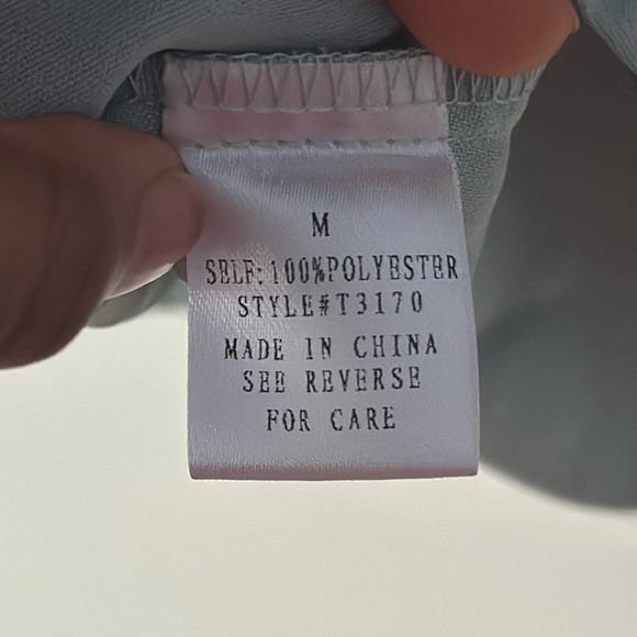 See And Be Seen Blue Embroidered Floral Blouse Sz. M - Picture 6 of 7